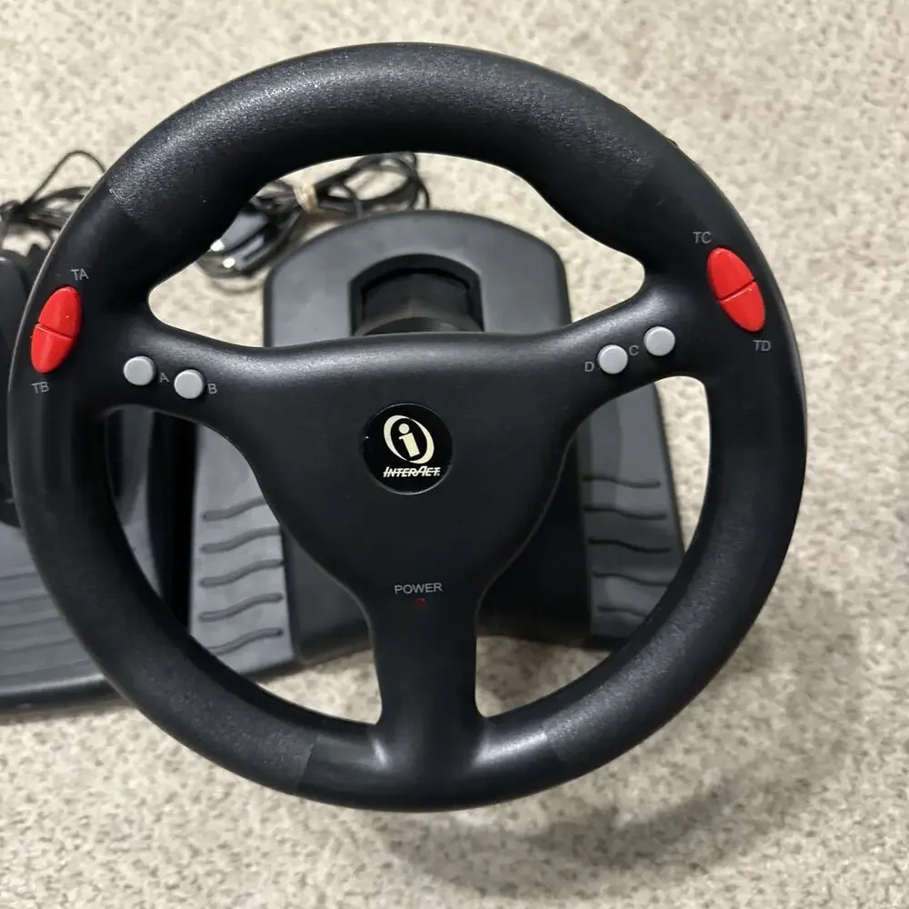 Interact V3 Racing Wheel For Windows Games Black 2E